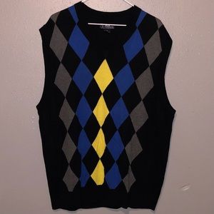 PGA Tour Blue Black Sweater vest